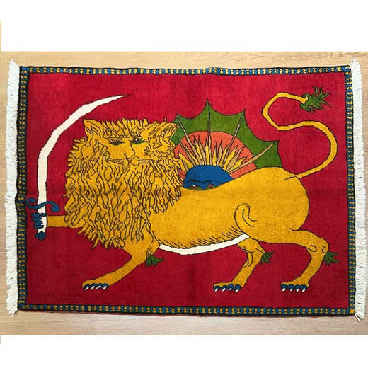 
Yonghuan Lion Handmade Wool Tassel Bedside Blanket Entering Nomadic Art Tapestry Persian Thickened Carpet 693 1.45X1.93M 1 piece