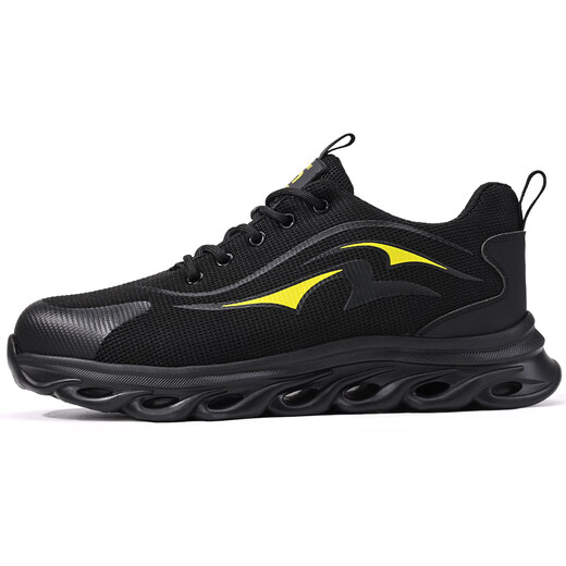 Junbu (JUNBU) labor protection shoes for men in summer breathable, anti-smashing, anti-spun, lightweight, soft sole, wear-resistant, anti-construction site work safety shoes [ultra-light breathable] lightweight and not stuffy feet 42