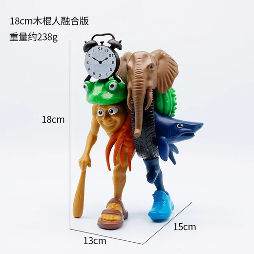 2025 new AI foreign Classic of Mountains and Seas toys complete set of fusion monster stick figure doll hand model ornaments golden stick figure fusion