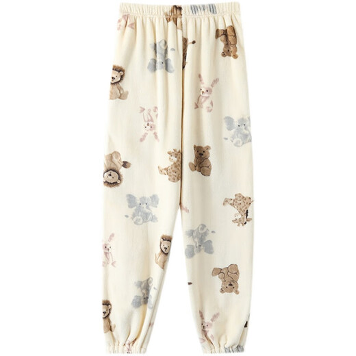 Muji com gleiche Pyjamahose für Frauen im Herbst und Winter Flanell verdickte Hosen