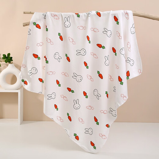 Acacia tung single newborn delivery room swaddle combed cotton newborn swaddling blanket baby wrap snail bear 83*83