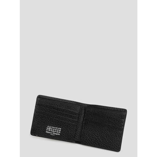 Maison Margiela (Maison Margiela) portefeuille de vache supérieure Black brun brun en relief en relief emblématique Bag de carte de ligne blanc noir