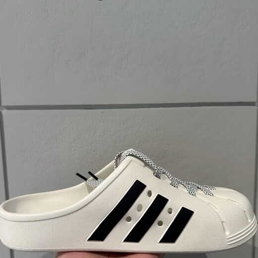 阿迪达斯 （adidas）ADILETTE CLOG 白色 洞洞运动休闲拖鞋 JH9849 JH9848黑色 43 支持鉴定