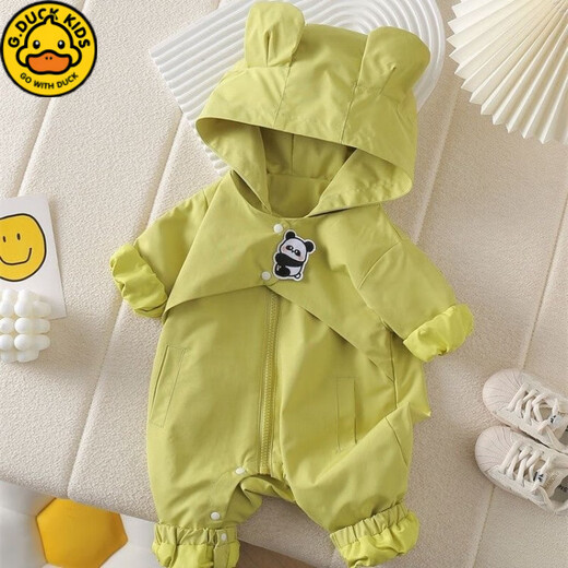 G.Duckkids ropa de primavera para bebés para salir a los bebés Spring y Autumn Onesie Clothes para salir a la ropa por salir a la chaqueta trepar ropa fruta verde 73 cm 73 Peso recomendado 10-15 Jin [Jin equivale a 0.5 kg]