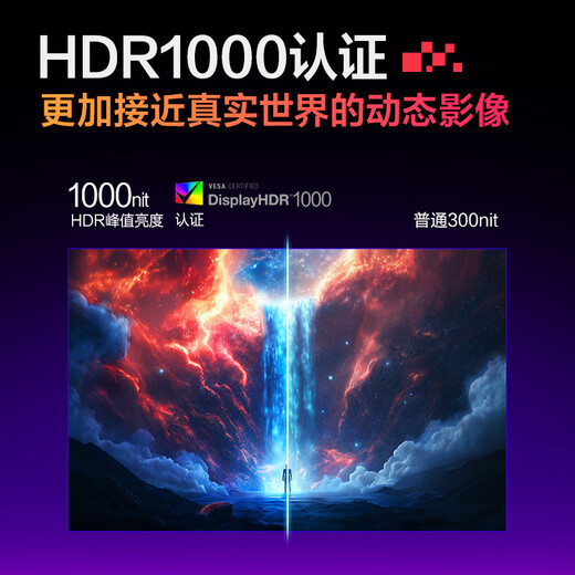 HKC  27英寸2K 200Hz QD量子点MiniLED背光1152分区HDR1000旋转升降10bit电竞游戏1ms显示器G27M2Pro