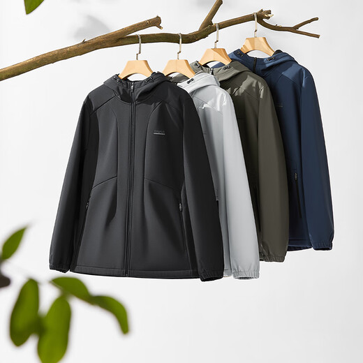 361 Jacket Men's Autumn and Winter New Three-proof Plus Velvet Sports and Casual Jacket Windbreaker Fleece Jacket 652544605D-3