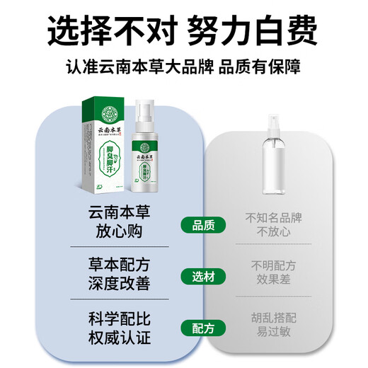 Yunnan Materia Medica Yunnan Materia Medica Athlete's Foot Spray 140ml*1 Foot Sweat Relief Itching Peeling Rotten Feet Fungus Foot Soak