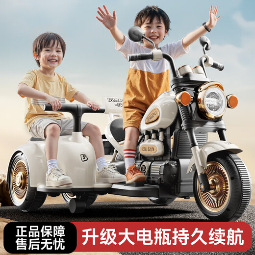 哈哈怪儿童电动摩托车儿童摩托车3-6岁儿童电动车玩具车可坐人儿童车 顶配红|6V10电瓶+双驱+遥控
