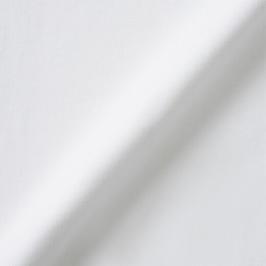 MUJI Women's Double Rib Woven Round Neck Long Sleeve T-Shirt Tops and Bottoming Shirts Women's Fall 25 White M (160/84A)