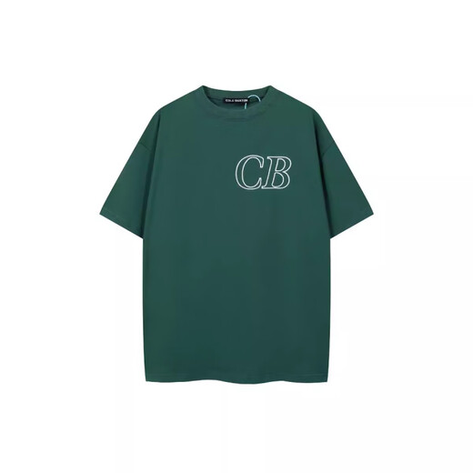 WALKING BEAUTYCB ICON高街潮牌伦敦限定标语字母logo印花宽松圆领短袖T恤男女 C7027 黑色 S