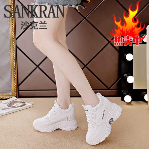 Shaklan Leather-Feel-Feels White Shoes Женская обувь 2025 Весна и осень-популярная летняя универсальная повседневная обувь.