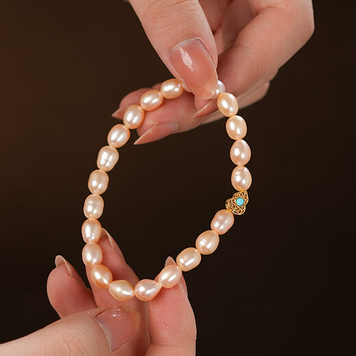 Dara Pearl Bracelet Freshwater Bracelet Gourd Sterling Silver Bracelet Young Style Bracelet Self-Wear as a Chinese Valentine's Day Gift for Your Girlfriend and Wife