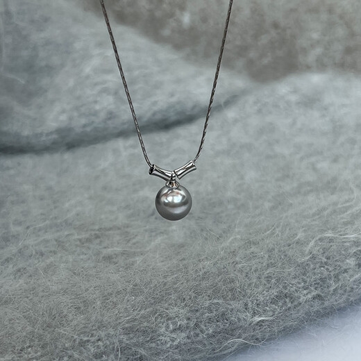 Fat Donglai's same style Zhenduo hemp pendant color-preserving color gray pearl bamboo snake bone chain necklace for women picture color one