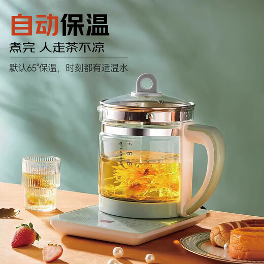 SUDISQR health pot, teapot, multifunctional household kettle, decoction teapot, office flower teapot, thermal insulation teapot, porridge pot, green 316 food grade health pot, upgraded thickened version, dark green 1.8L health pot