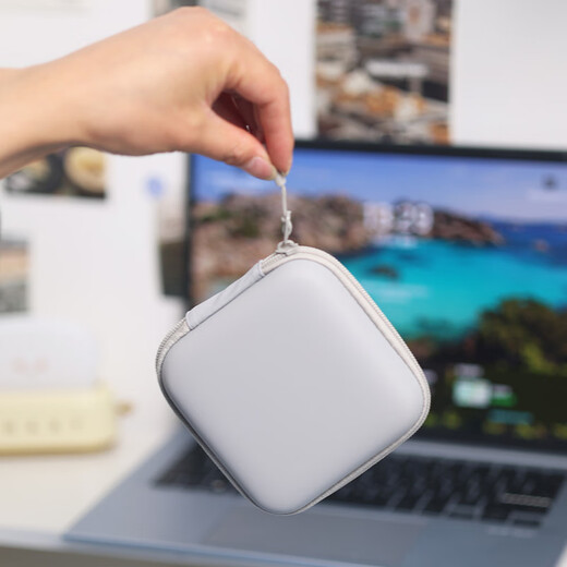 YWZR Word Machine Portable PU Waterproof Storage Bag Suitable for Baicizhan MAX Word Machine Storage Box Large Capacity with Net Pocket for Counting Word Machine Word Machine Coarse Gray Storage Box Suitable for Baicizhan MAX