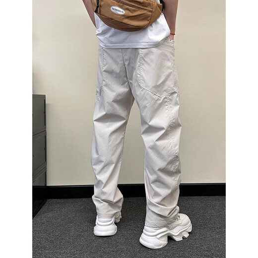 Kurashi Ichiki Kazuki Kuraishi Scimitar Hosen für Männer Sommer Neue, schnell trockene Casualhosen gerade loses lose Hose hübsche Haremhosen weiß dünn 2xl