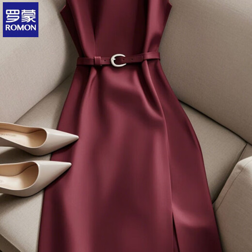 
Romon sleeveless dress for women in summer fishing and dating unique, beautiful, dignified, elegant, and super beautiful red waist-hugging skirt. Red dress M Recommended 80-100 Jin [Jin equals 0.5 kg]
