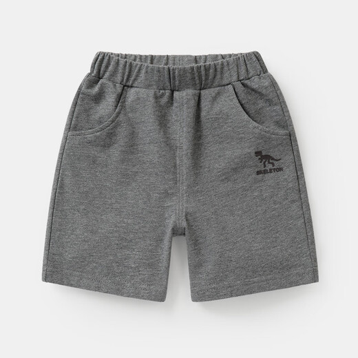 Uniqkuku [same style in the mall] Boys summer sports shorts new style children's small children's mid-trousers baby suit summer U15781 flower gray 90 cm