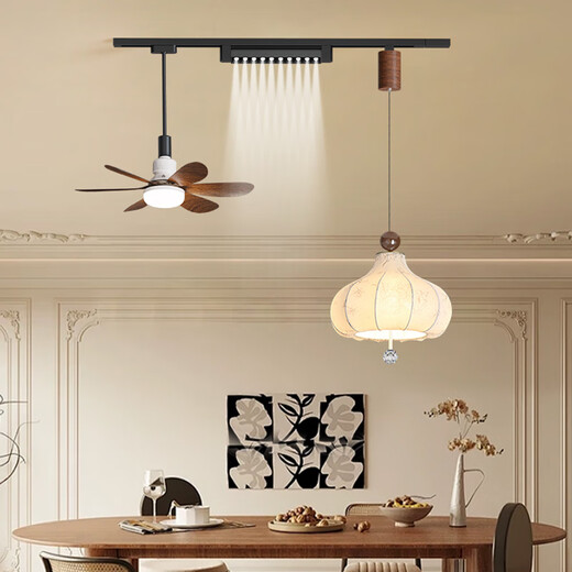 
Bull BULL retro restaurant track chandeliers wasaki style mobile bar spotlights medieval simple walnut color dining table lamp YX16753 three colors