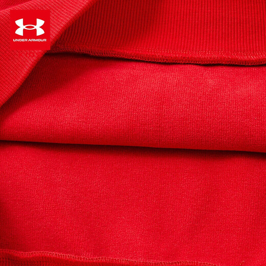 Under Armor New Year Series Children's Sweaters Big Children's Printed Hooded Velvet Tops Boys and Girls Casual Autumn Clothes Red 150