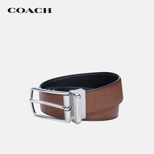 蔻驰（COACH）【品牌直供】男士针扣腰带棕色/黑色91311SVFD7