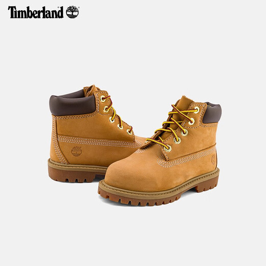 Timberland Timberland Официальная детская обувь, большие желтые ботинки, ботинки Martin, высокий топ на открытом воздухе больше 12809 12809W/пшеница.