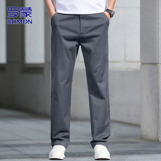 ROMON casual pants men summer pants men loose straight business versatile men pants trousers