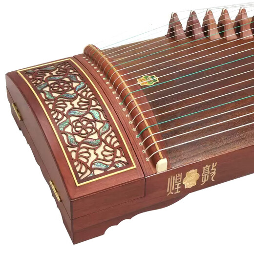 
Dunhuang Dunhuang Guzheng 694L mahogany series shell carving performance test beginner guzheng musical instrument Shanghai folk musical instrument factory 694ML Chunxi Mengxiao