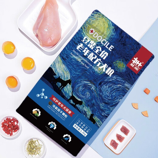 Douchi (docile) Douchi dog food for senior dogs, adult dogs, Teddy Golden Retriever, large and small dogs, caring for the stomach and intestines, elderly joint dog food 15kg 1.5kg