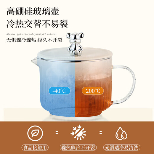 Health kettle, kettle, hot water kettle, thermostatic kettle, teapot, teapot, all-in-one, fully-glass, fully-automatic, small home, multi-functional office, large capacity, silver-plated 0.6L