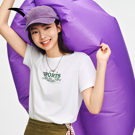 
Anta Ice Silk T丨First Shoulder Knitted Short Sleeve T-shirt Women's Summer New Casual Top 162538113