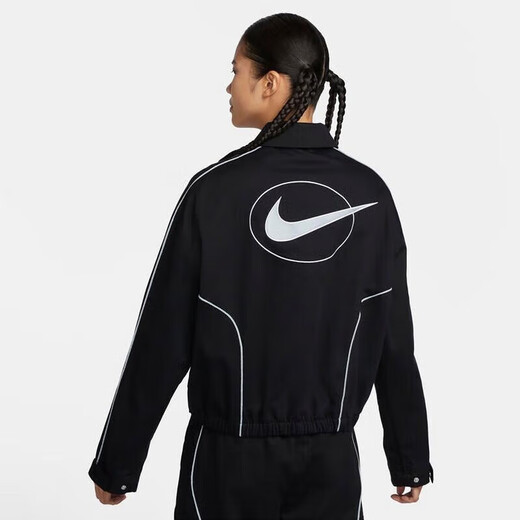 Nike (Nike) Frauenwebische Jacke, lose Casual Jacket, einfaches trendiges Revertop, Sportswear, FN1941-010 XS