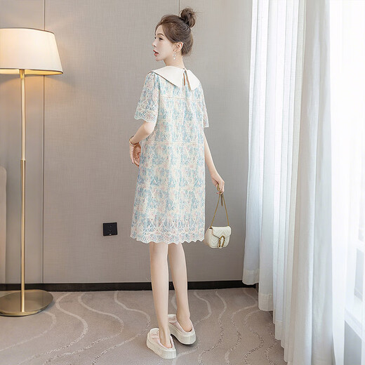 
Cypress doll collar dress 2025 summer new women's lace design loose waist temperament short skirt