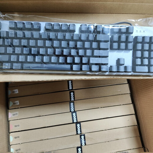罗技二手K845机械键盘有线电竞游戏办公USB接口电脑专用 蒂芙尼蓝拼白色全新键帽 红轴九成新键盘 轻微有使用痕迹 否 104键