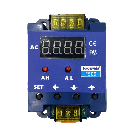 F509 AC digital display ammeter controller upper and lower limit alarm current relay transformer automatic feeding F509 single meter