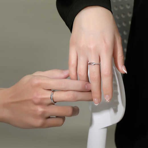 MZMZ brand platinum couple ring for men and women p950 platinum pair of rings, engagement ring, birthday gift for girlfriend and wife, light luxury model - Rupert's Tears pair of rings