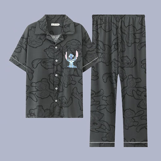 
Septemberg (SEPTWOLVES) pajamas men's summer pure cotton short-sleeved trousers summer cardigan thin large size student youth home clothing set G3884 blue (short-sleeved) 2XL [recommended 140-160Jin [Jin equals 0.5 kg]]