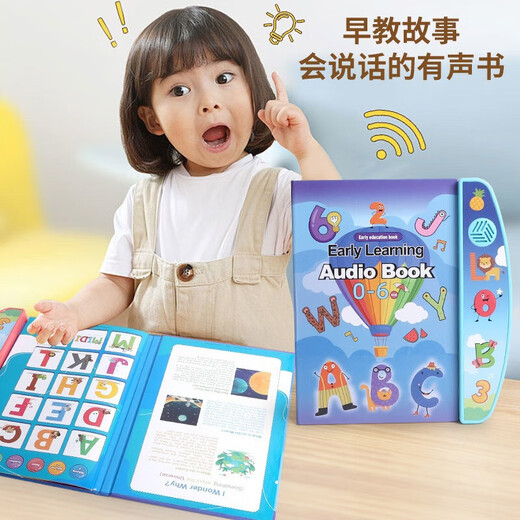 Xulin Kinder Erleuchtung Baby Finger Reader lernen Englisch Kognitive Lernbuch Toys Blue Story Early Education Audio Pink Story Early Education Audio Book [English Color Box]