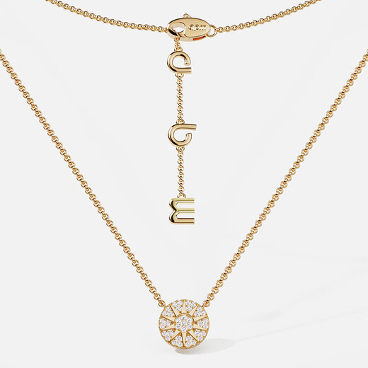 APM Monacosoleil Mode Golden Star Compass Halskette Round Anhänger Geburtstagsgeschenk für Freundin