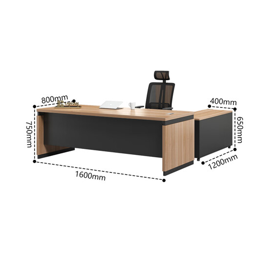 Lan Ran Boss Desk Executive Desk Manager President Desk Supervisor Desk Boya 1.6 meters including side cabinet + chair