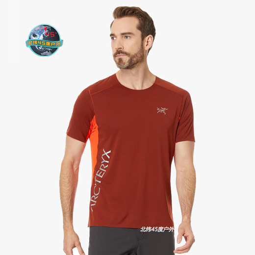 Arc'teryx arcteryx norvanword des mots minces masculins t-shirt à manches courtes sèches rapides 9720 noir noir s