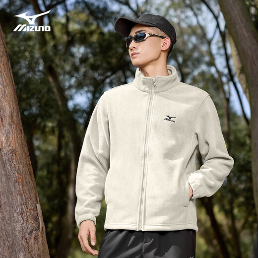 Mizuno Outdoor Jacket Men's Spring and Autumn Hooded Jacket Windproof and Waterproof Three-in-One Couple Mountaineering Suit Light Khaki XL