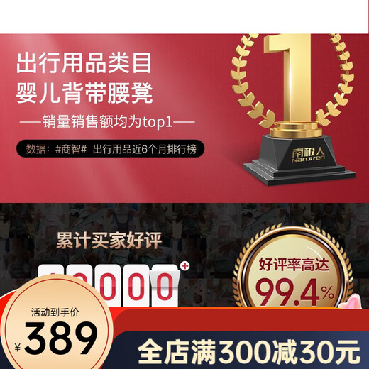 南极人婴儿背带前抱式抱娃神器前后两用背婴带多功能宝宝坐凳腰凳 [透气经典款]薄荷绿-可收纳