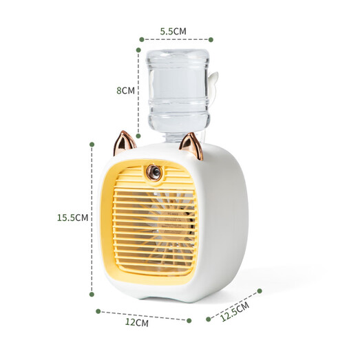 
Meng Chunxiao Douyin same creative little fox humidification spray cold fan home desktop handheld small fan 6624 small monster double spray small fan - gray + random stickers