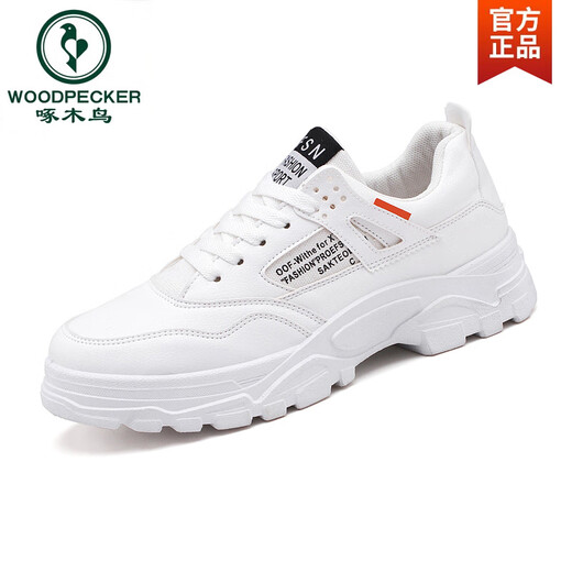 
Woodpecker 2025 autumn new casual sports shoes men's shoes heightening shoes white shoes dad shoes breathable white shoes trendy winter HY1289 black and white 43