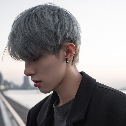 Daiyan Polaris magnetic ear clips for men, painless and pierced, women's ear bone clips, men's earrings and ear studs, high-end students without holes, plain ear clips, black and white pair