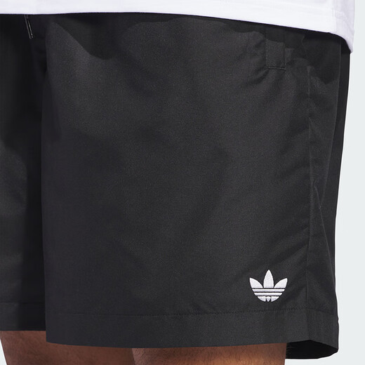 Adidas (adidas) clover Männerhose Frauenhose 2025 Herbst neue Sporthosen Ehepaar atmungsaktives Komfort Shorts JC7658/Schwarz/Weiß M