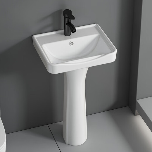 Column basin floor-standing wash basin ceramic household bathroom integrated small apartment bathroom bathroom toilet sink 4837 column basin drain