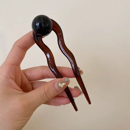 Kopfschmuck Retro Fleischbällchen High-End einfach 2025 Haarnadelhaarnadelhaarpin Französische Haarzubehör Temperament New Style Hair Clip Kopfschmuck Perlen U-förmige Haarnadel-Weiß-Perlen