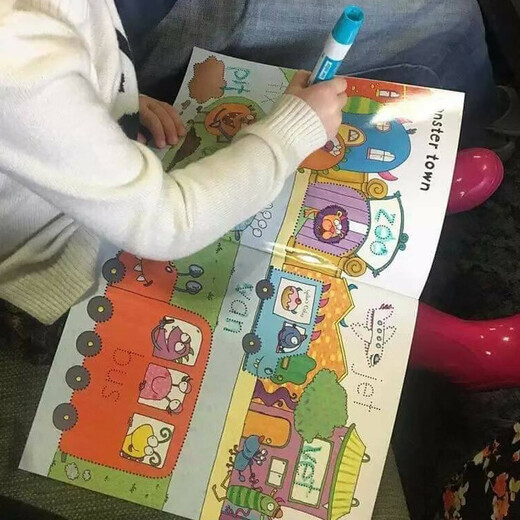 奇立彩幼儿园控笔训练入门练字帖儿童英文字母数字描红本练习4岁3宝宝 随机配25册-无彩盒